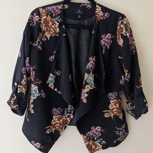 Black and Floral Blazer